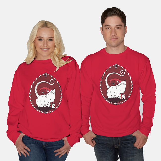 Christmas Rat-Unisex-Crew Neck-Sweatshirt-D_McCurdy_Art