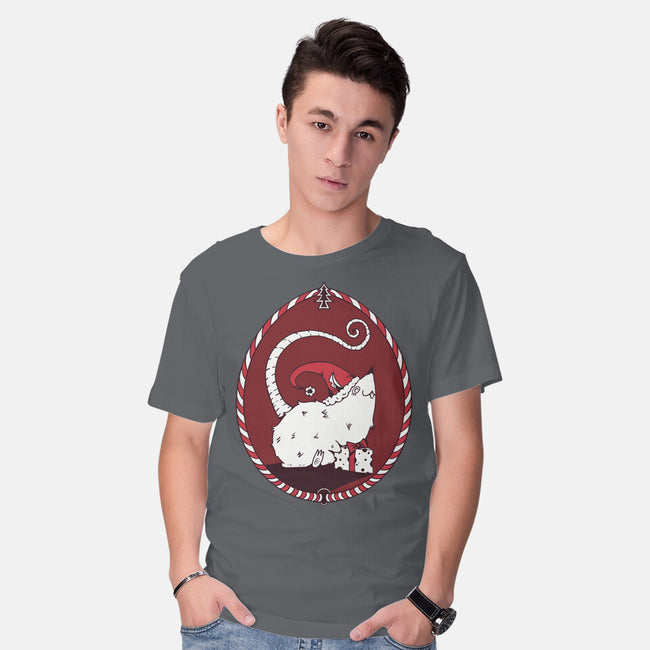 Christmas Rat-Mens-Basic-Tee-D_McCurdy_Art