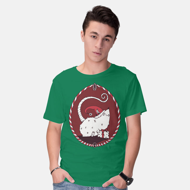 Christmas Rat-Mens-Basic-Tee-D_McCurdy_Art