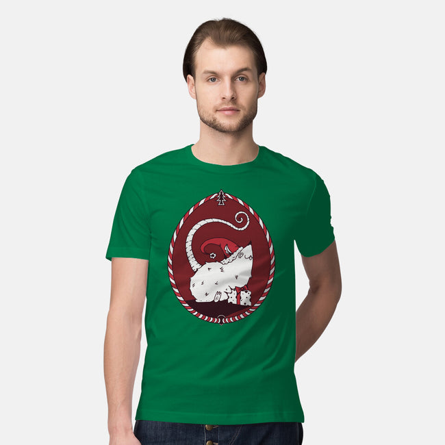 Christmas Rat-Mens-Premium-Tee-D_McCurdy_Art