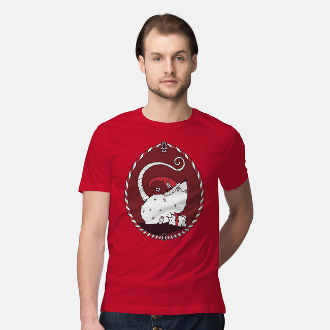 Christmas Rat-Mens-Premium-Tee-D_McCurdy_Art