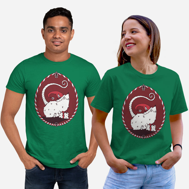 Christmas Rat-Unisex-Basic-Tee-D_McCurdy_Art
