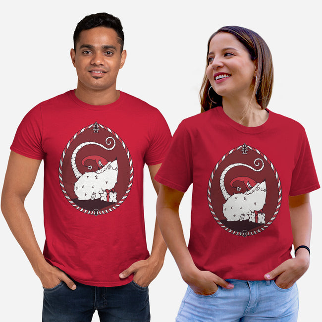 Christmas Rat-Unisex-Basic-Tee-D_McCurdy_Art