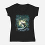 Starry Nightmare-Womens-V-Neck-Tee-zascanauta