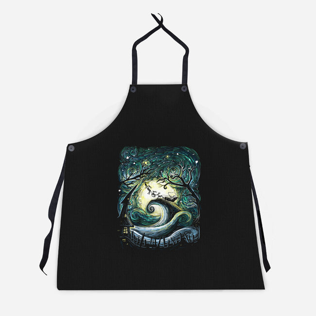 Starry Nightmare-Unisex-Kitchen-Apron-zascanauta