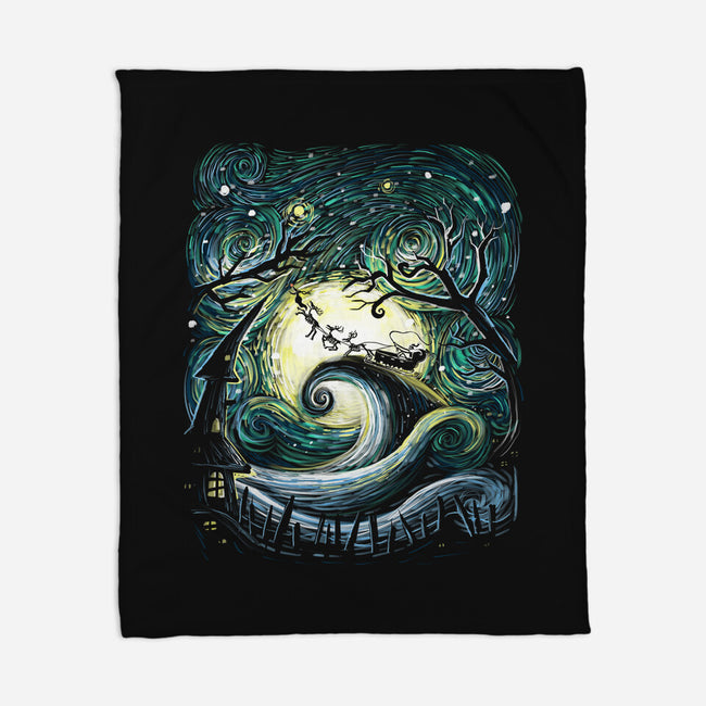 Starry Nightmare-None-Fleece-Blanket-zascanauta