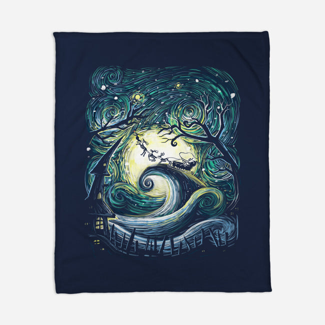 Starry Nightmare-None-Fleece-Blanket-zascanauta