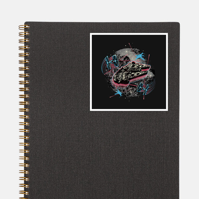 The Great Galactic Battle-None-Glossy-Sticker-glitchygorilla