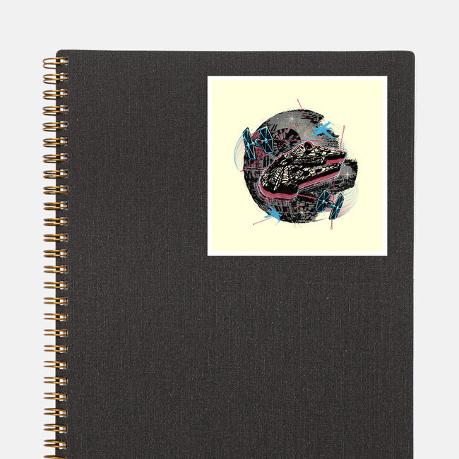 The Great Galactic Battle-None-Glossy-Sticker-glitchygorilla