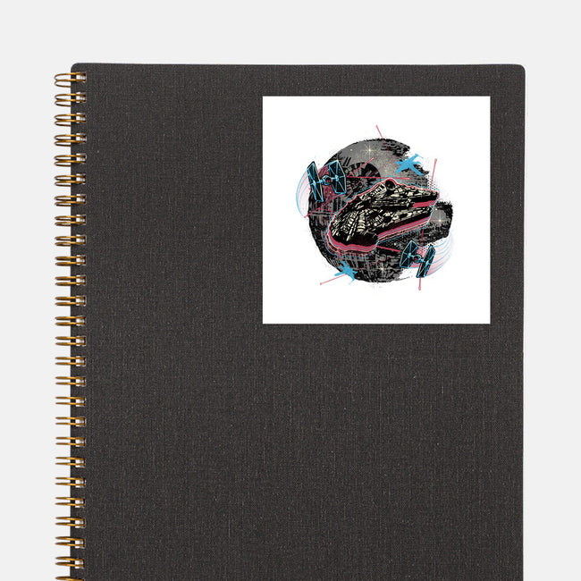 The Great Galactic Battle-None-Glossy-Sticker-glitchygorilla