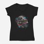 The Great Galactic Battle-Womens-V-Neck-Tee-glitchygorilla