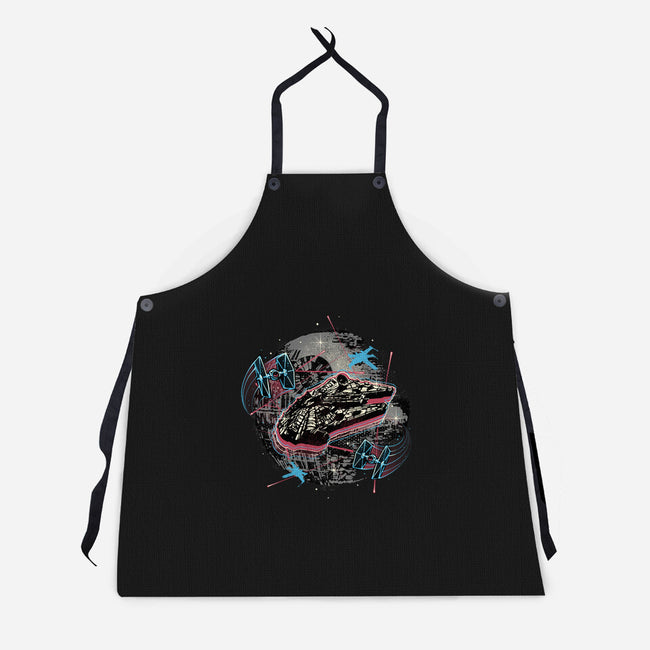 The Great Galactic Battle-Unisex-Kitchen-Apron-glitchygorilla