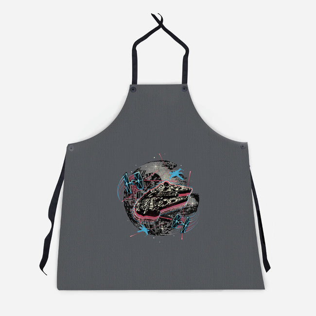 The Great Galactic Battle-Unisex-Kitchen-Apron-glitchygorilla