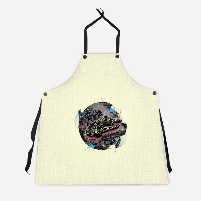 The Great Galactic Battle-Unisex-Kitchen-Apron-glitchygorilla