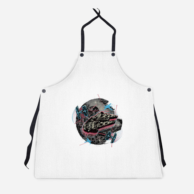The Great Galactic Battle-Unisex-Kitchen-Apron-glitchygorilla