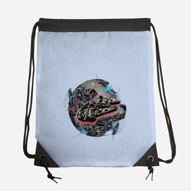The Great Galactic Battle-None-Drawstring-Bag-glitchygorilla