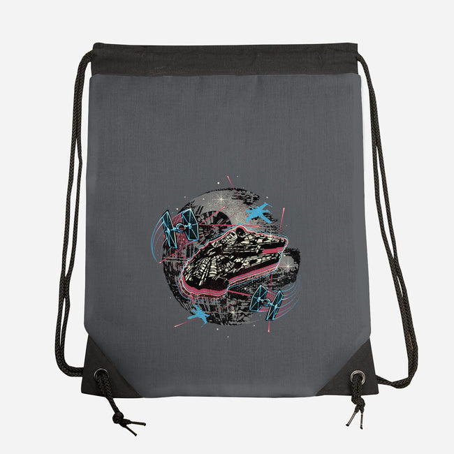 The Great Galactic Battle-None-Drawstring-Bag-glitchygorilla