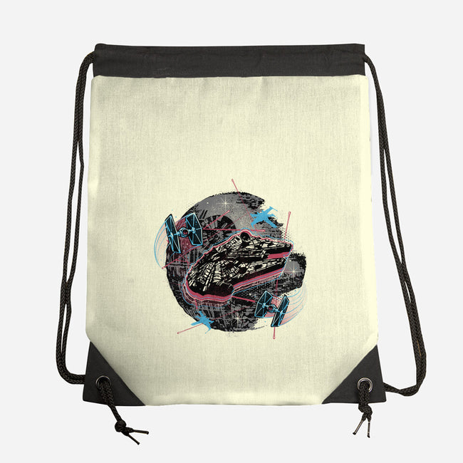 The Great Galactic Battle-None-Drawstring-Bag-glitchygorilla