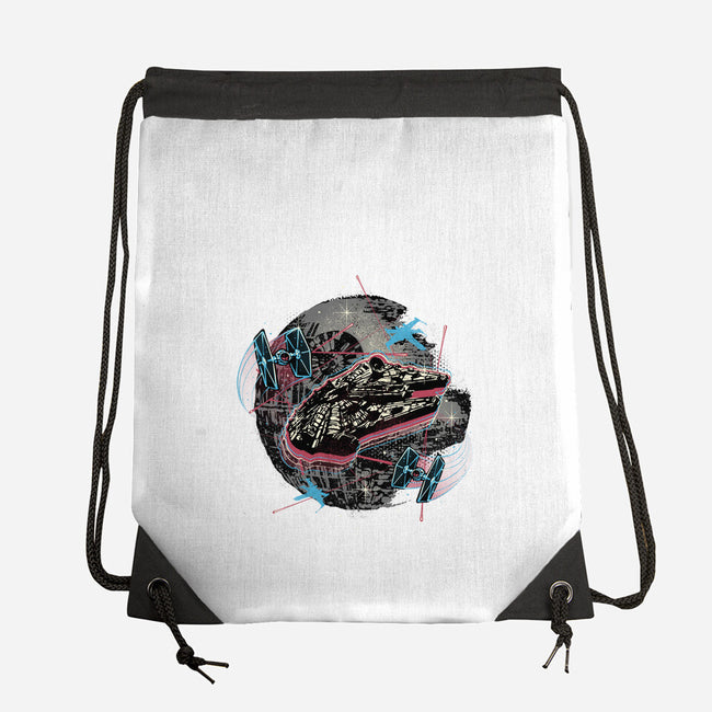 The Great Galactic Battle-None-Drawstring-Bag-glitchygorilla