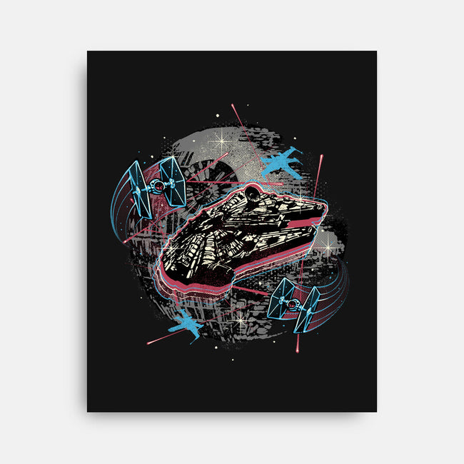 The Great Galactic Battle-None-Stretched-Canvas-glitchygorilla