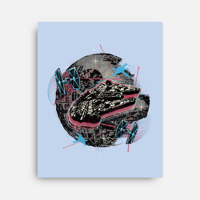 The Great Galactic Battle-None-Stretched-Canvas-glitchygorilla