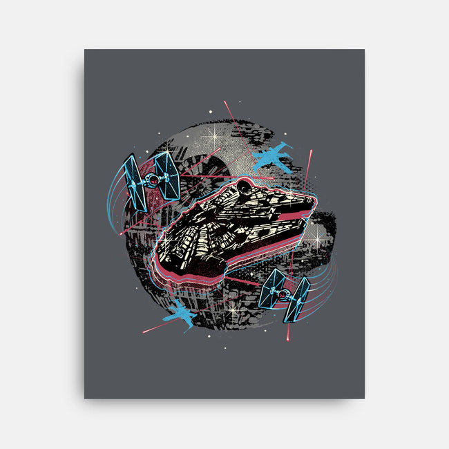 The Great Galactic Battle-None-Stretched-Canvas-glitchygorilla