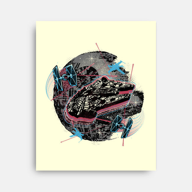 The Great Galactic Battle-None-Stretched-Canvas-glitchygorilla