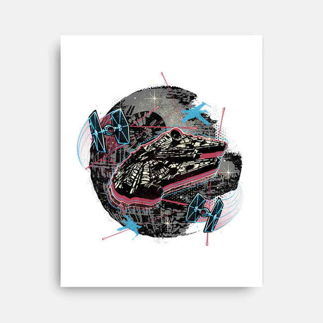 The Great Galactic Battle-None-Stretched-Canvas-glitchygorilla