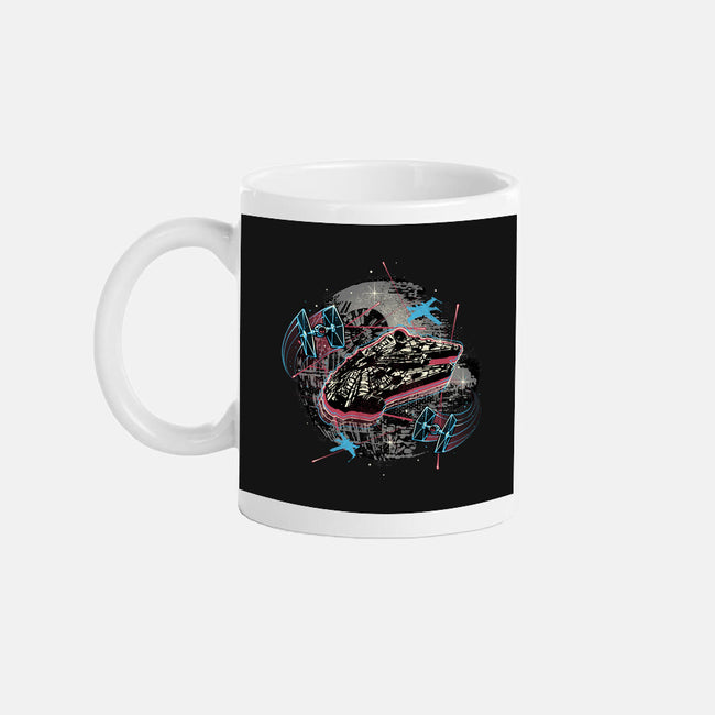 The Great Galactic Battle-None-Mug-Drinkware-glitchygorilla