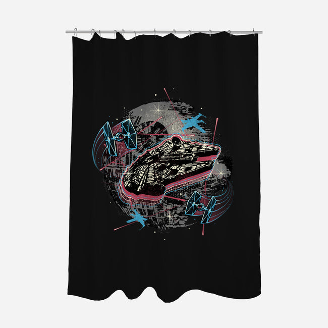 The Great Galactic Battle-None-Polyester-Shower Curtain-glitchygorilla