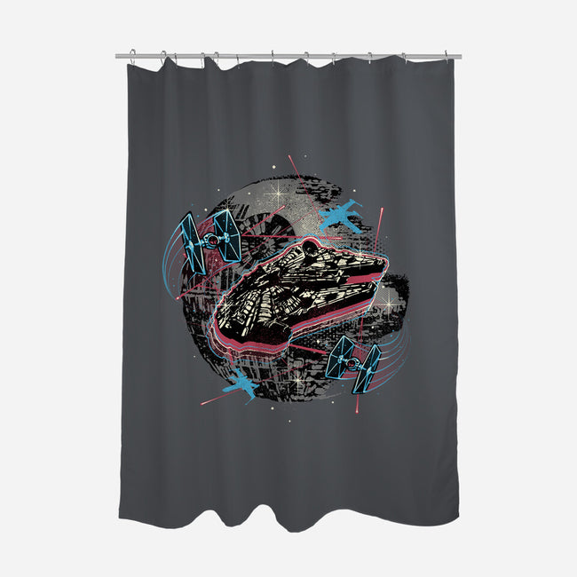 The Great Galactic Battle-None-Polyester-Shower Curtain-glitchygorilla