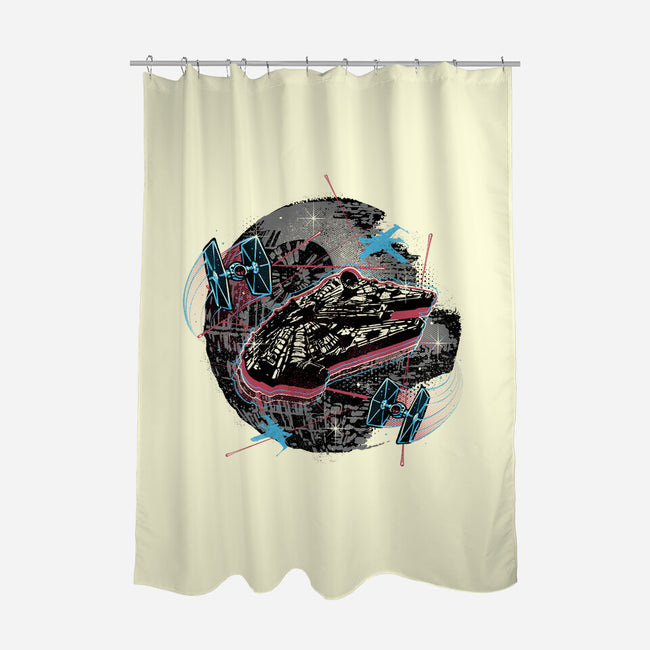 The Great Galactic Battle-None-Polyester-Shower Curtain-glitchygorilla