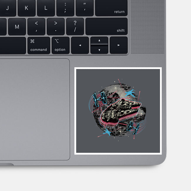 The Great Galactic Battle-None-Glossy-Sticker-glitchygorilla