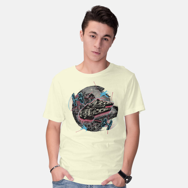 The Great Galactic Battle-Mens-Basic-Tee-glitchygorilla
