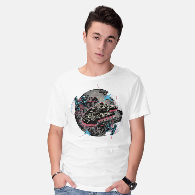The Great Galactic Battle-Mens-Basic-Tee-glitchygorilla