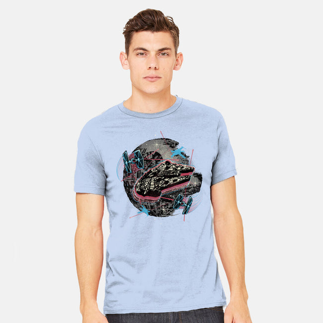 The Great Galactic Battle-Mens-Heavyweight-Tee-glitchygorilla