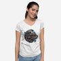 The Great Galactic Battle-Womens-V-Neck-Tee-glitchygorilla