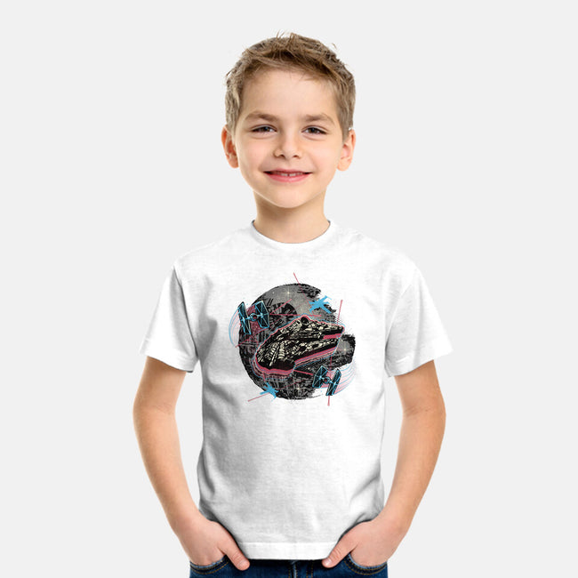The Great Galactic Battle-Youth-Basic-Tee-glitchygorilla