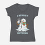 Hot Coffee And No Regrets-Womens-V-Neck-Tee-kg07