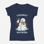 Hot Coffee And No Regrets-Womens-V-Neck-Tee-kg07