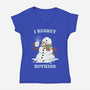 Hot Coffee And No Regrets-Womens-V-Neck-Tee-kg07