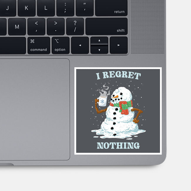 Hot Coffee And No Regrets-None-Glossy-Sticker-kg07