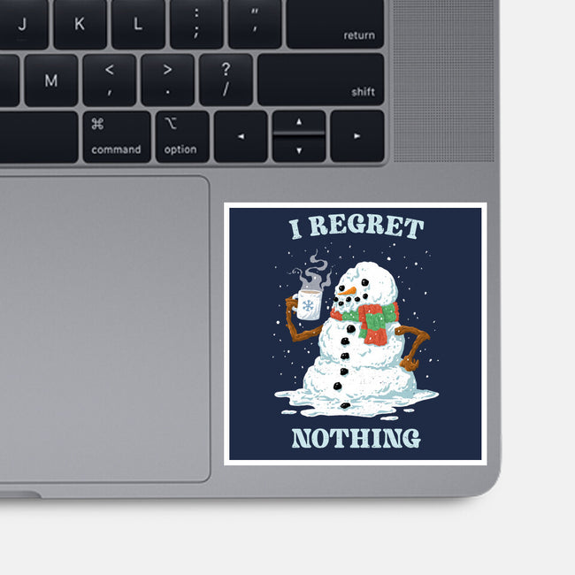 Hot Coffee And No Regrets-None-Glossy-Sticker-kg07