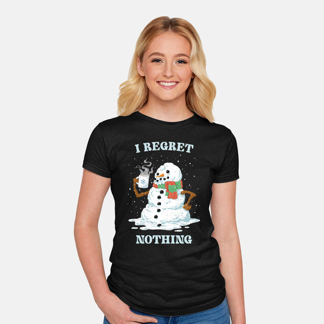 Hot Coffee And No Regrets-Womens-Fitted-Tee-kg07