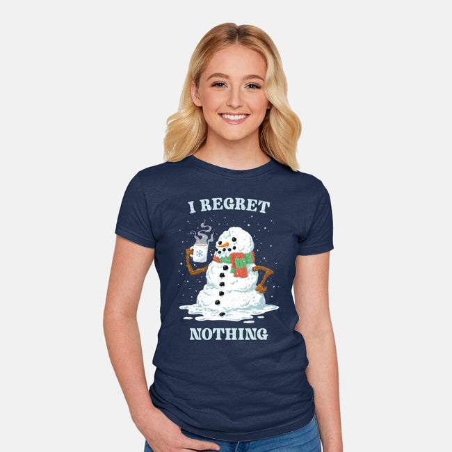 Hot Coffee And No Regrets-Womens-Fitted-Tee-kg07
