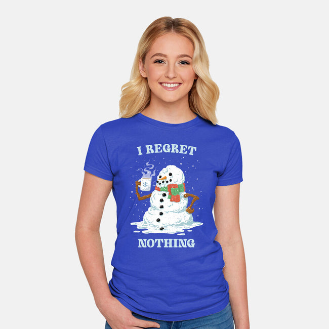 Hot Coffee And No Regrets-Womens-Fitted-Tee-kg07
