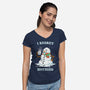 Hot Coffee And No Regrets-Womens-V-Neck-Tee-kg07