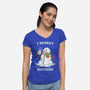Hot Coffee And No Regrets-Womens-V-Neck-Tee-kg07