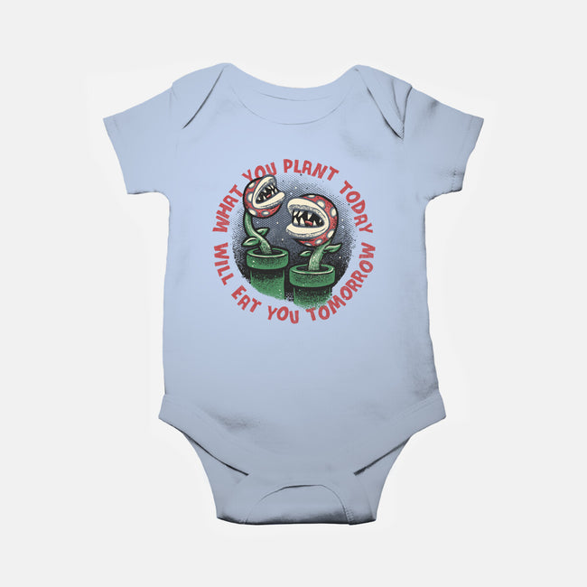 Plant Today Eat Tomorrow-Baby-Basic-Onesie-glitchygorilla