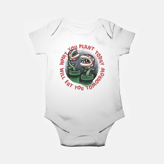 Plant Today Eat Tomorrow-Baby-Basic-Onesie-glitchygorilla